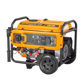 VEVOR Portable Generator, Gasoline 4650W Peak Watt & LPG 4130W Peak Watt Dual Fuel Generator, Home Backup Generators with Electric Start