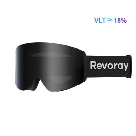 Passion M Pro Ski Goggles with Magnetics Lens Changing And XPatina-Tech Pro (Color: Black Strap + Silver Lens)