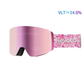 Passion M Pro Ski Goggles with Magnetics Lens Changing And XPatina-Tech Pro (Color: Pink Strap + Sakura Pink Lens)